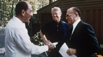 Camp David, Menachem Begin and Anwar Sadat, 1978